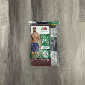 Men’s 3-Pack Fruit of The Loom Knit Boxers (Size: 2XL)